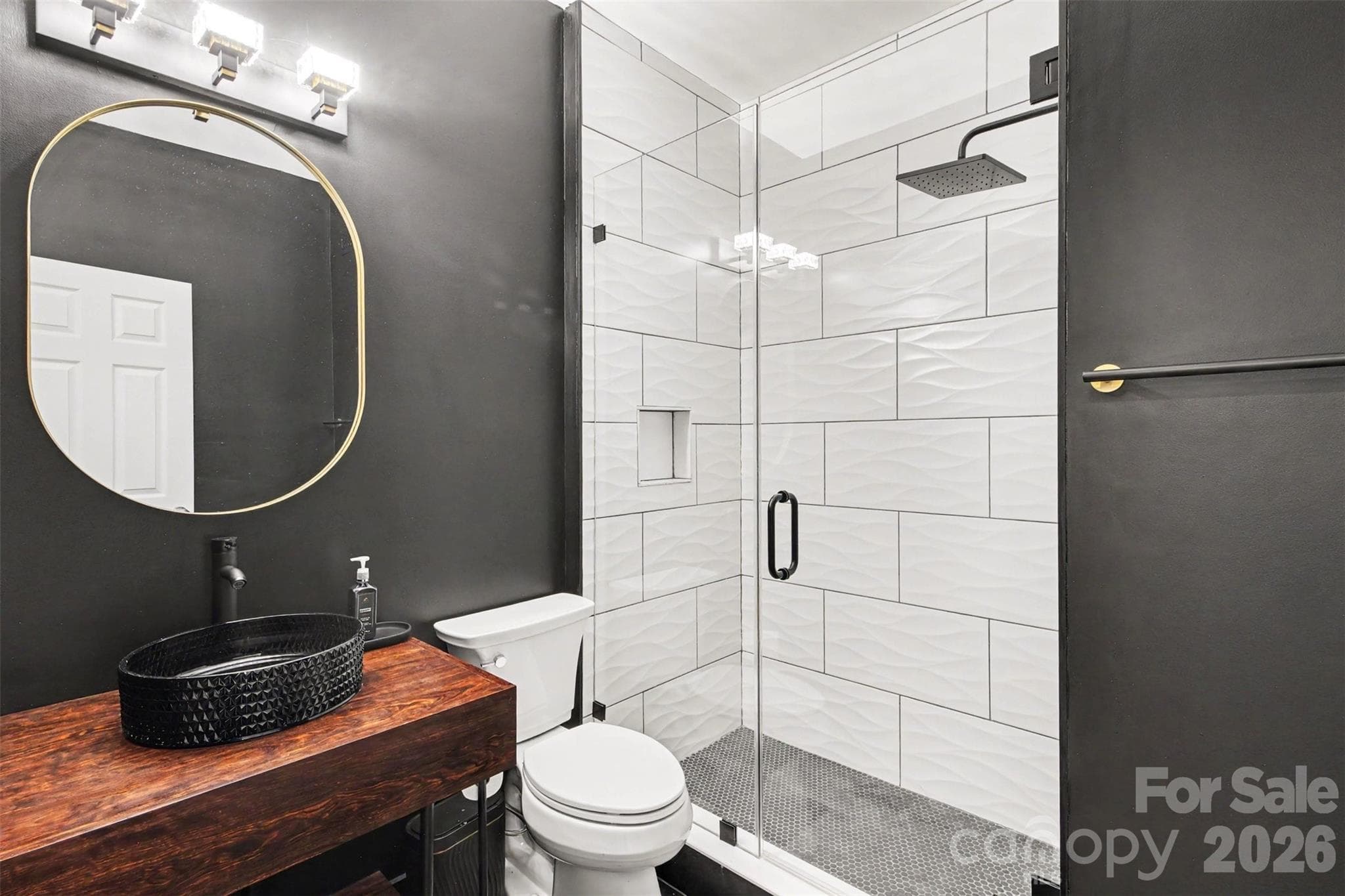 Full bathroom, large shower, downstairs - 3324 Brackhill Street, Davidson