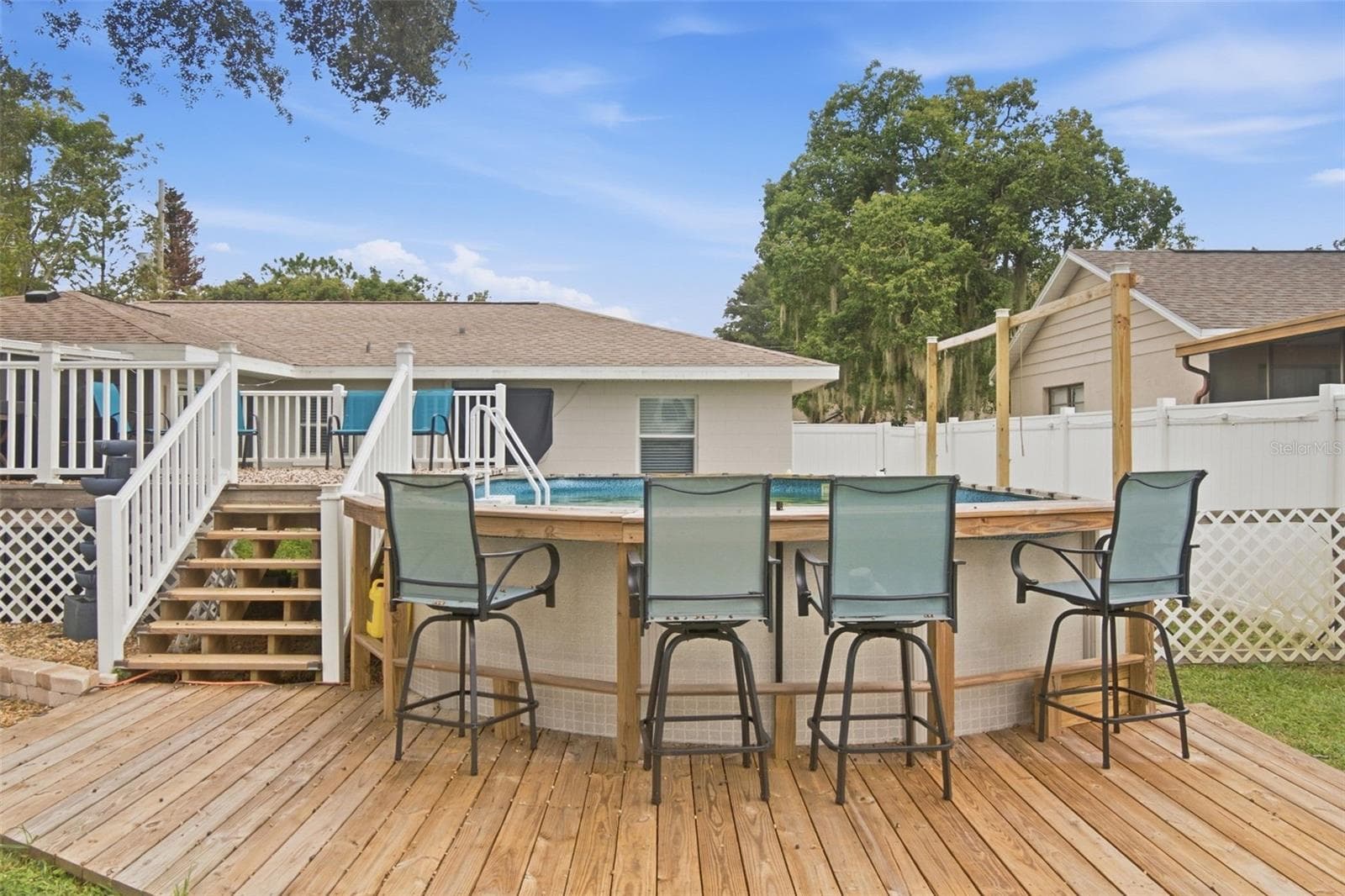 Above Ground Pool & Bar Deck - 930 DORA AVE, TAVARES
