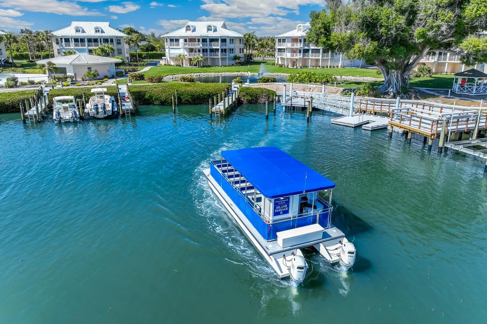 Docking at the brand new dock in the recently renovated Boat Basin - 11000 PLACIDA RD #1073, PLACIDA