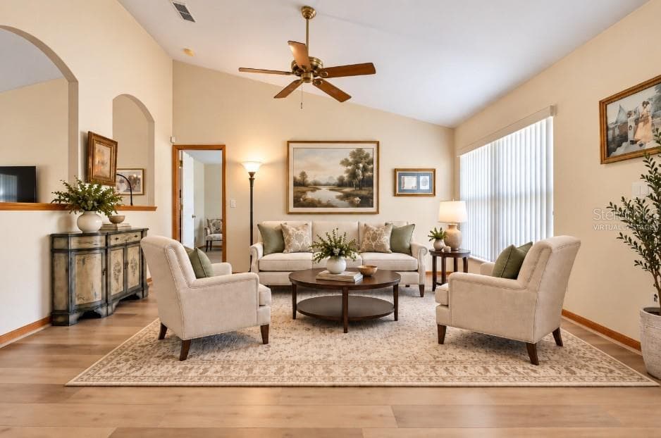 Living Room/Sitting Room - Entrance area. Virtually staged - 4583 GONDOLIER RD, SPRING HILL