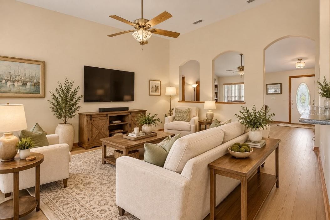 Great Room. Virtually staged - 4583 GONDOLIER RD, SPRING HILL