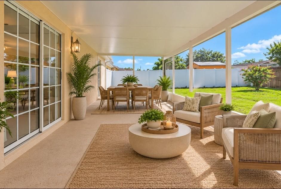 Florida Room Virtually staged. - 4583 GONDOLIER RD, SPRING HILL