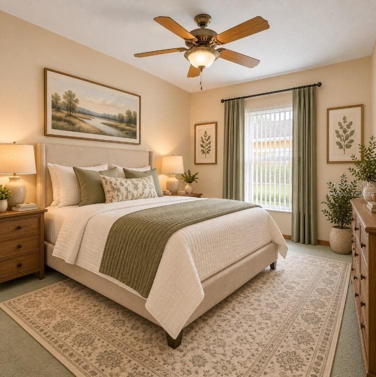 Bedroom 3. Virtually staged. - 4583 GONDOLIER RD, SPRING HILL
