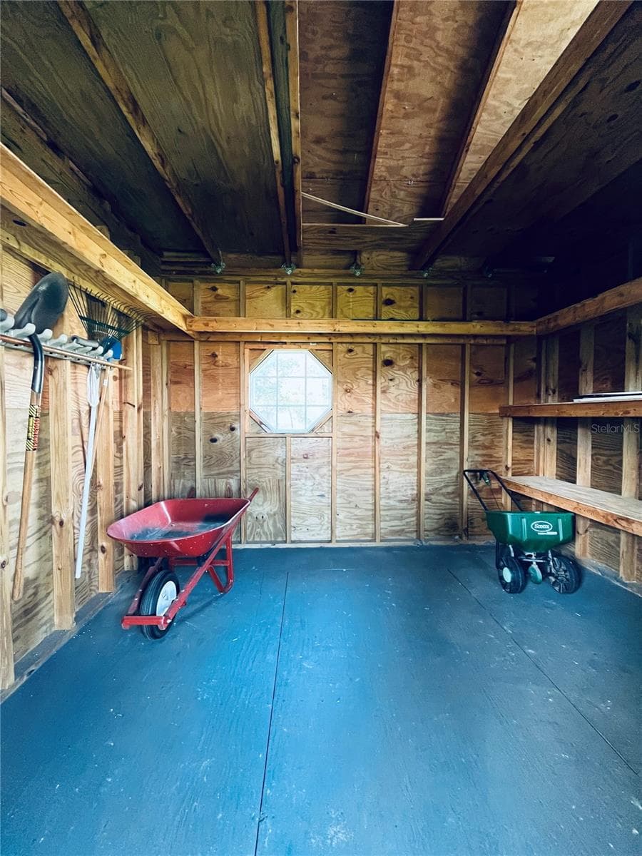 12x10 shed interior - 4583 GONDOLIER RD, SPRING HILL
