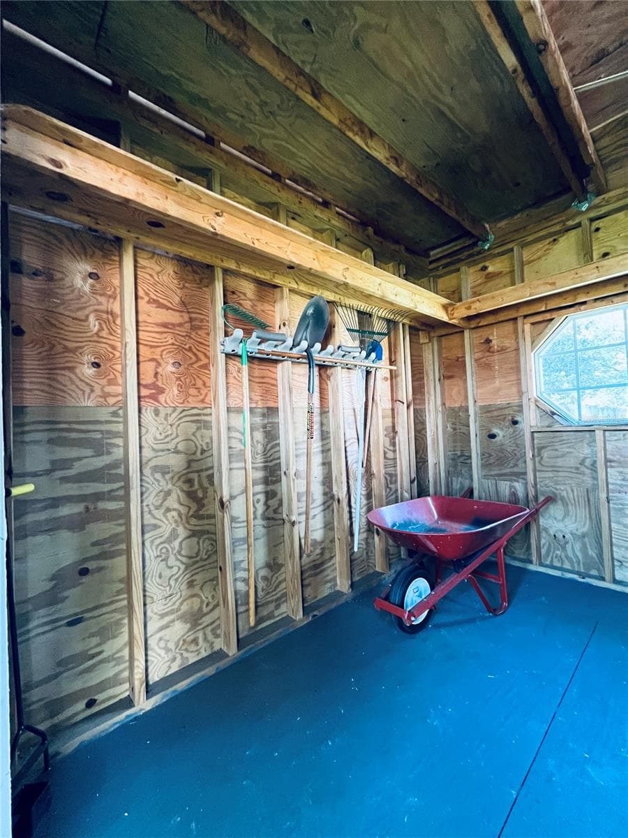 12x10 shed interior - 4583 GONDOLIER RD, SPRING HILL