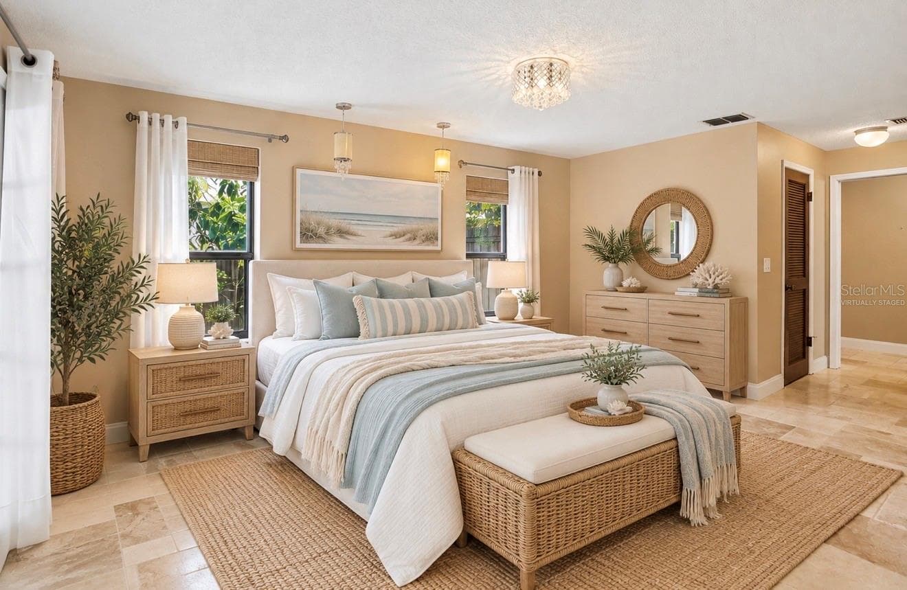 Virtually staged Primary bedroom - 14367 87TH AVE, SEMINOLE