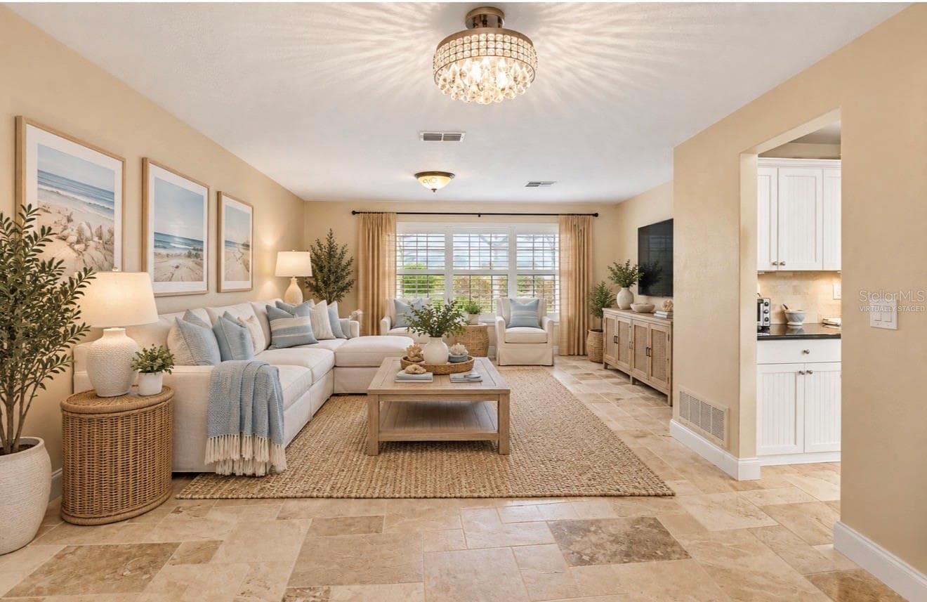 Virtually staged Living room - 14367 87TH AVE, SEMINOLE