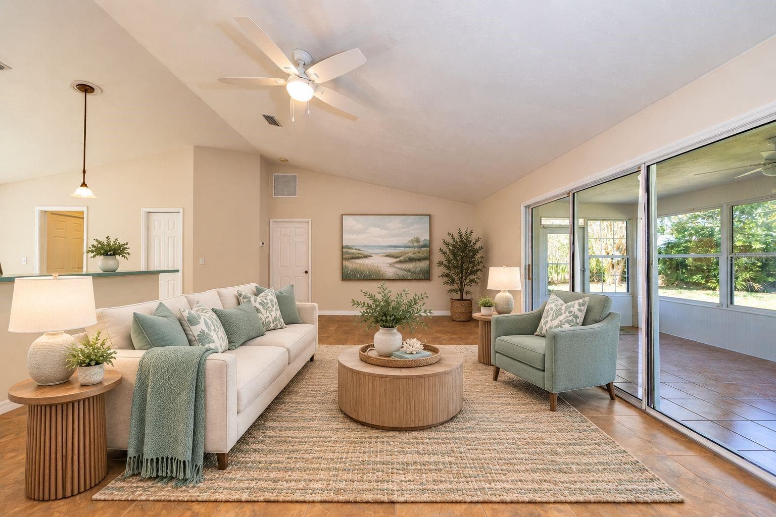 living room staged - 141 BREN MAR LN, PALM COAST