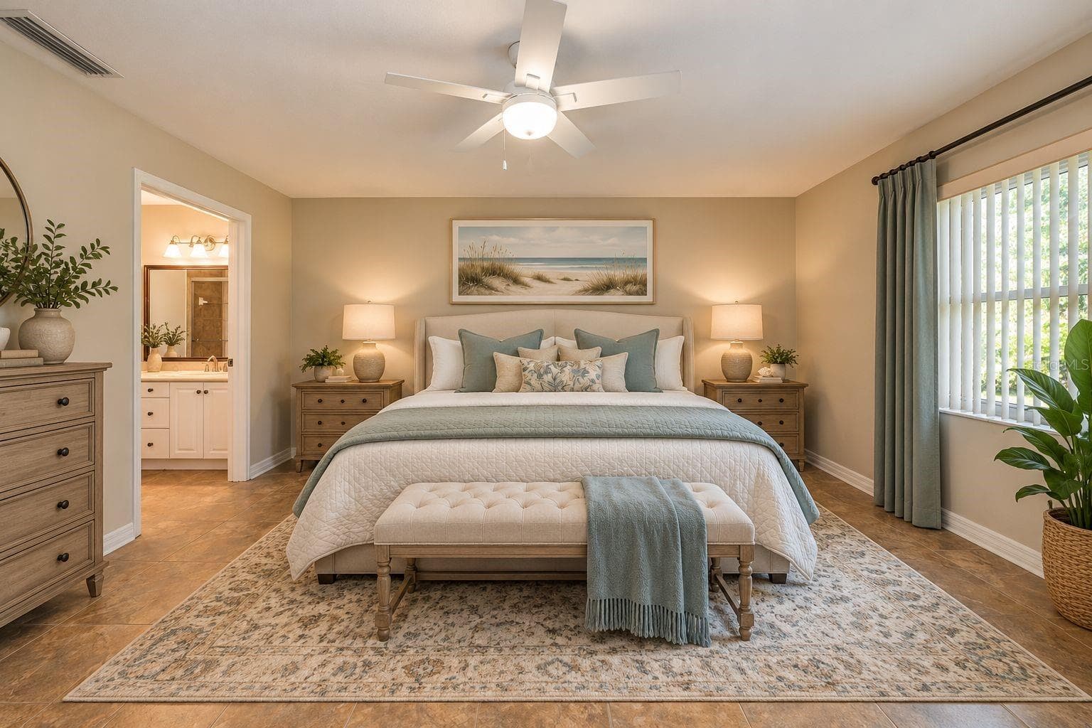 Primary bedroom staged - 141 BREN MAR LN, PALM COAST