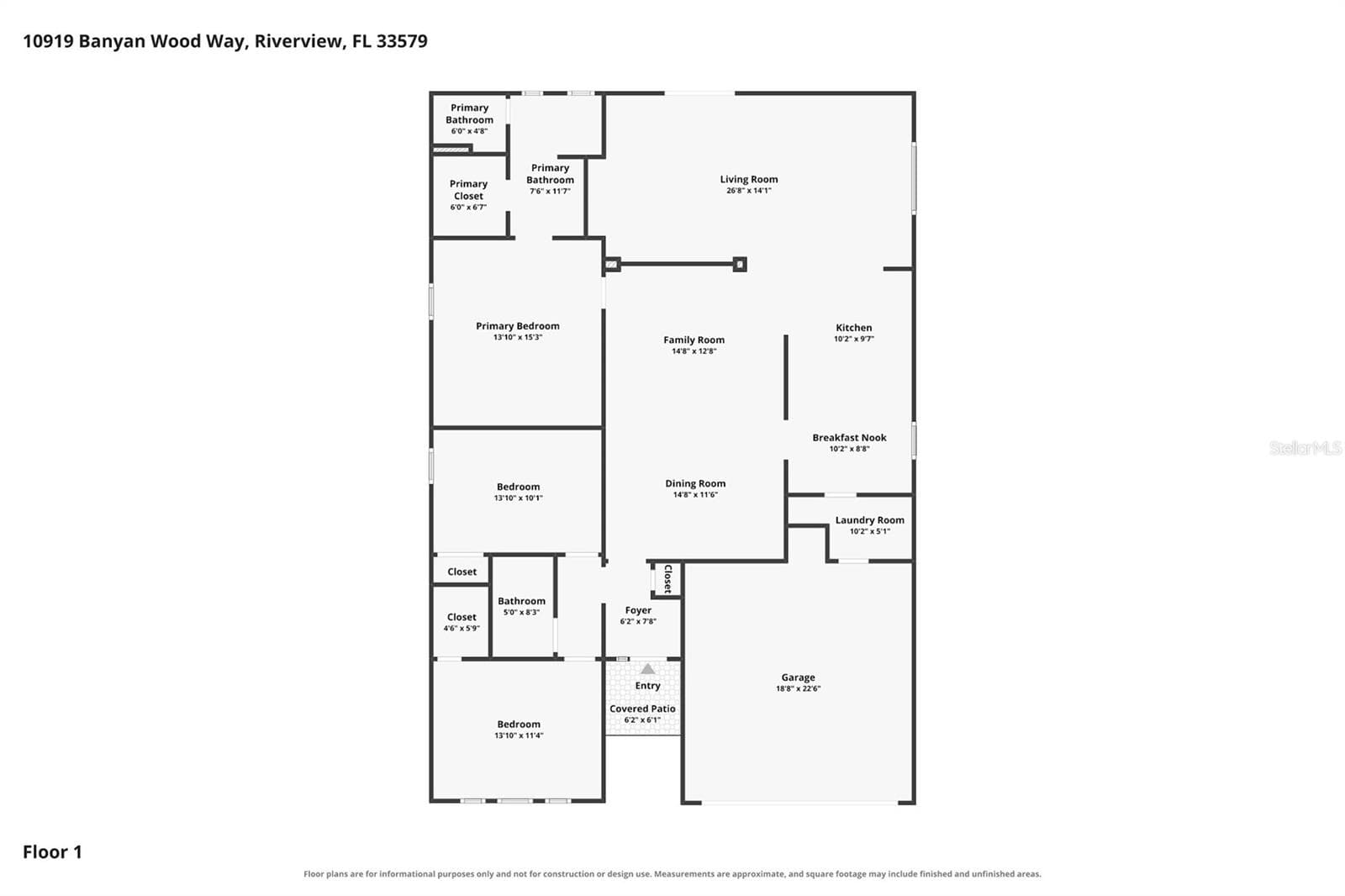 Floorplan - 10919 BANYAN WOOD WAY, RIVERVIEW