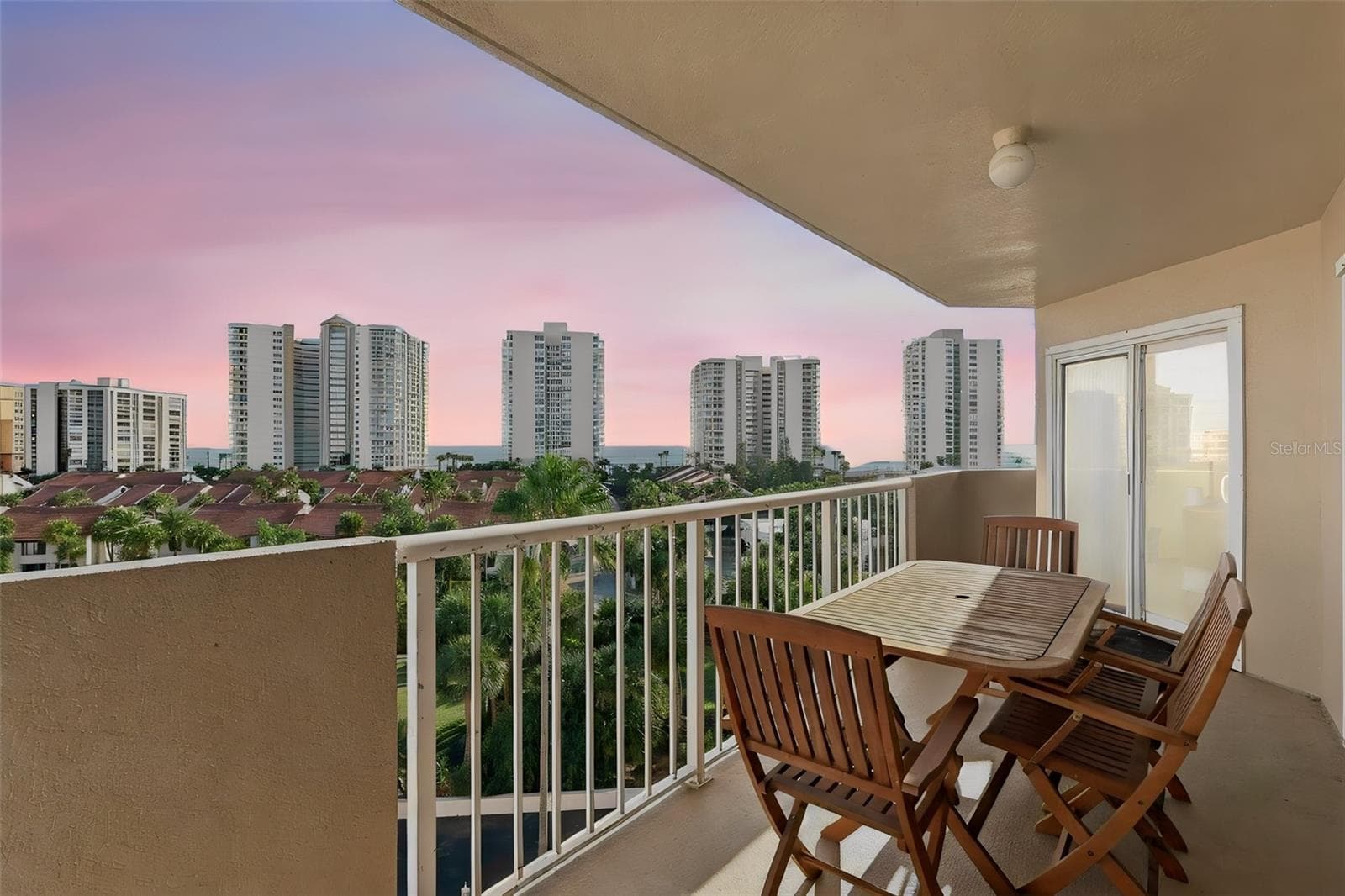 Main Level balcony accessible from 2 bedrooms and living room - 3 OCEANS WEST BLVD #7D7, DAYTONA BEACH SHORES