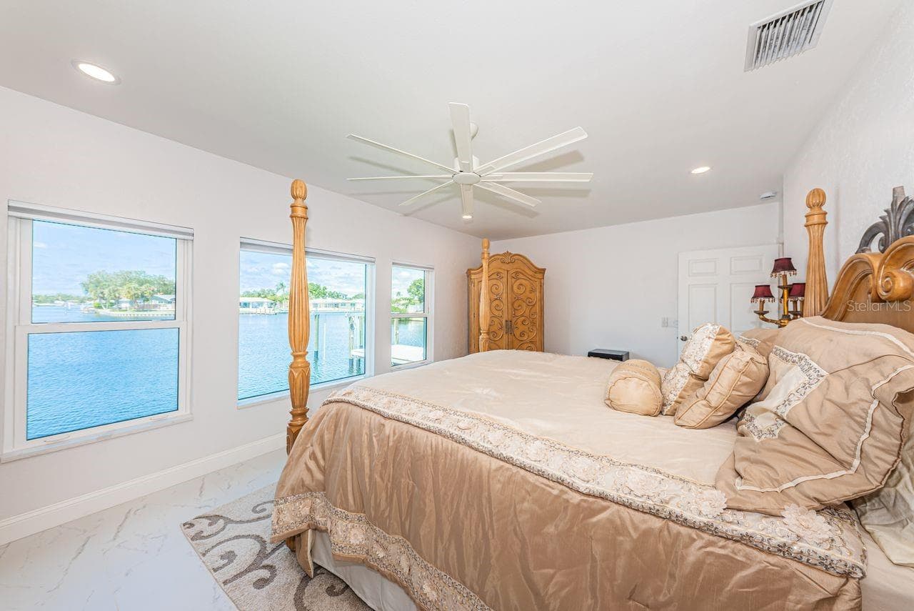 Beautiful water views from primary bedroom - 4280 13TH LN NE, ST PETERSBURG