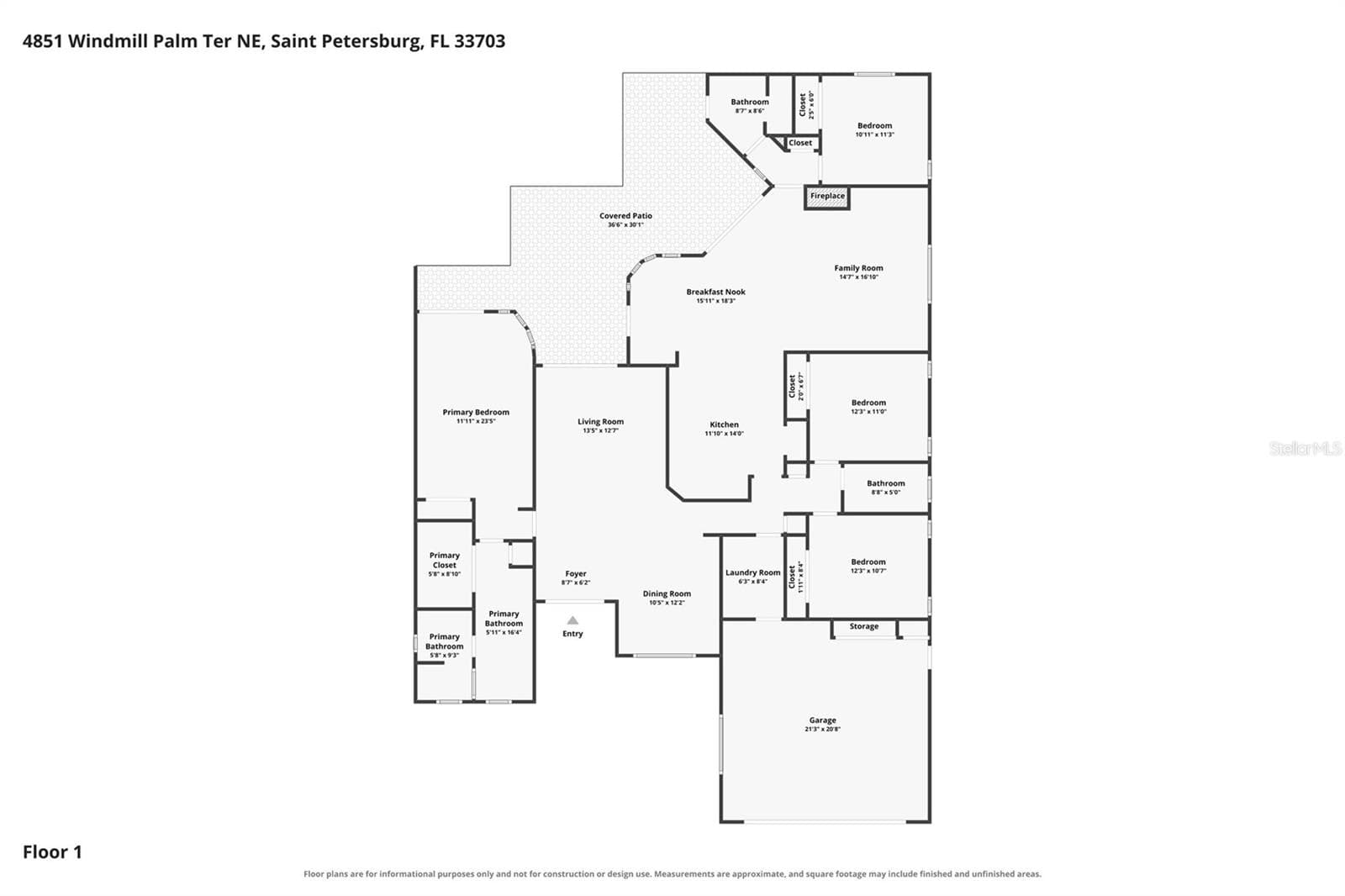 An idyllic split floor plan. - 4851 WINDMILL PALM TER NE, ST PETERSBURG