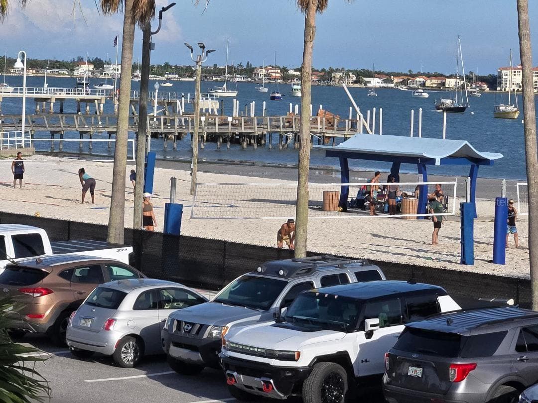 Volleyball Courts from 2nd Floor Balcony - 5605 SHORE BLVD S #1B, GULFPORT