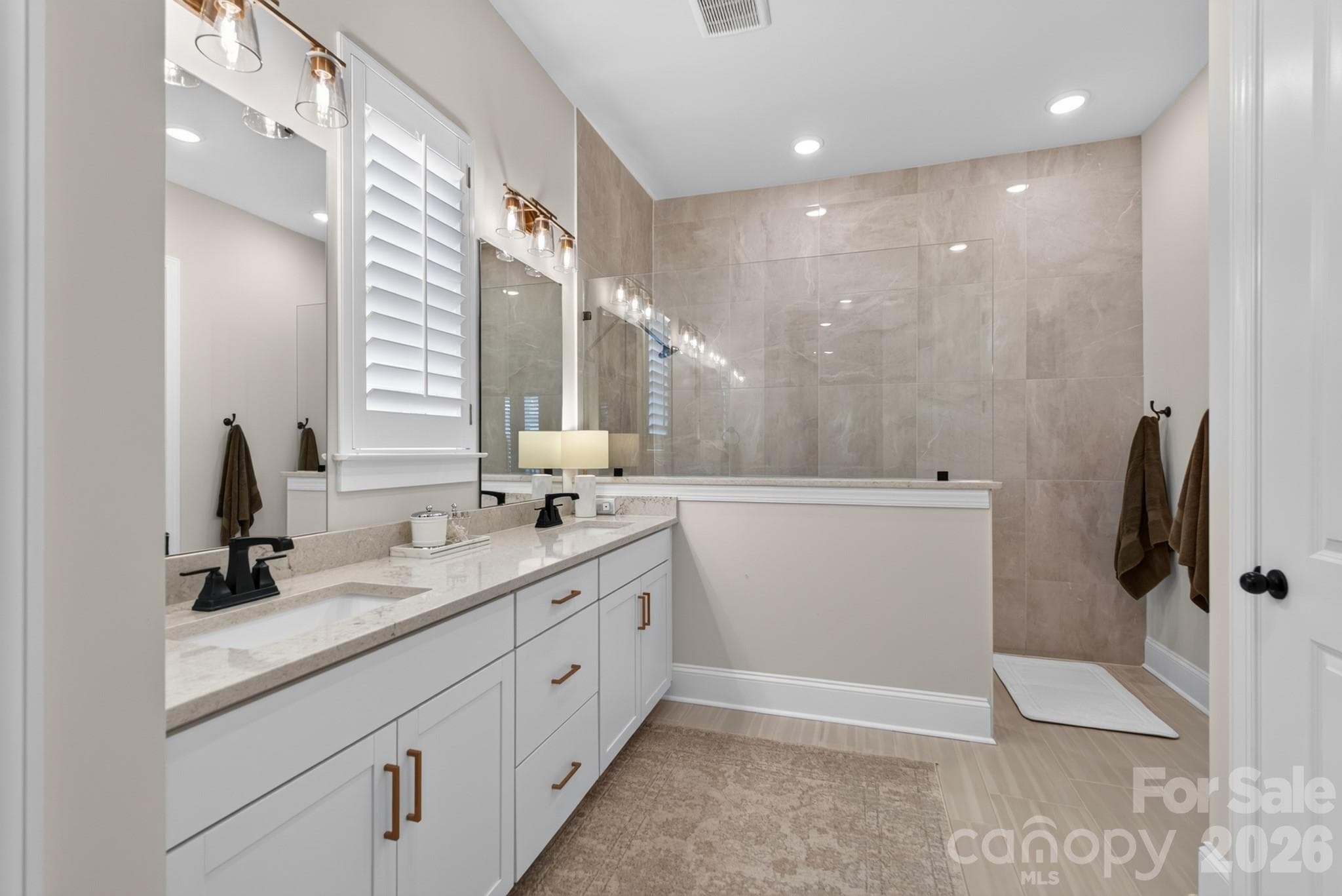 Primary Bathroom with Double Vanities - 1018 Lowland Way, Waxhaw