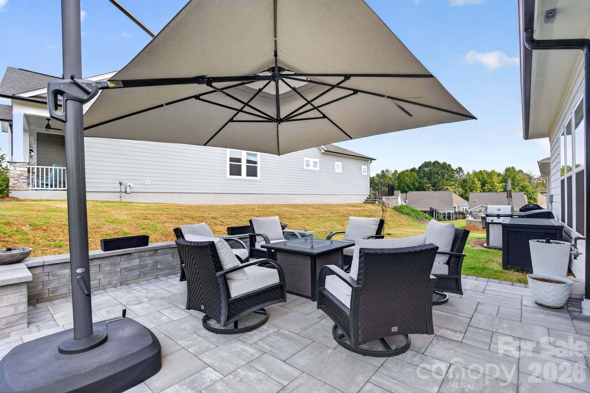 Rear Paver Patio - 1018 Lowland Way, Waxhaw