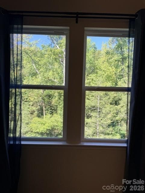primary bedroom view out back - 1027 Grays Mill Road, Charlotte