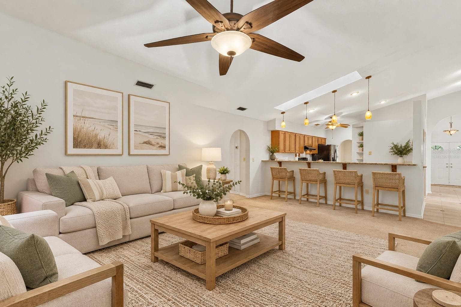 Virtually Staged Living Room / Kitchen - 37130 COUNTY ROAD 439, EUSTIS