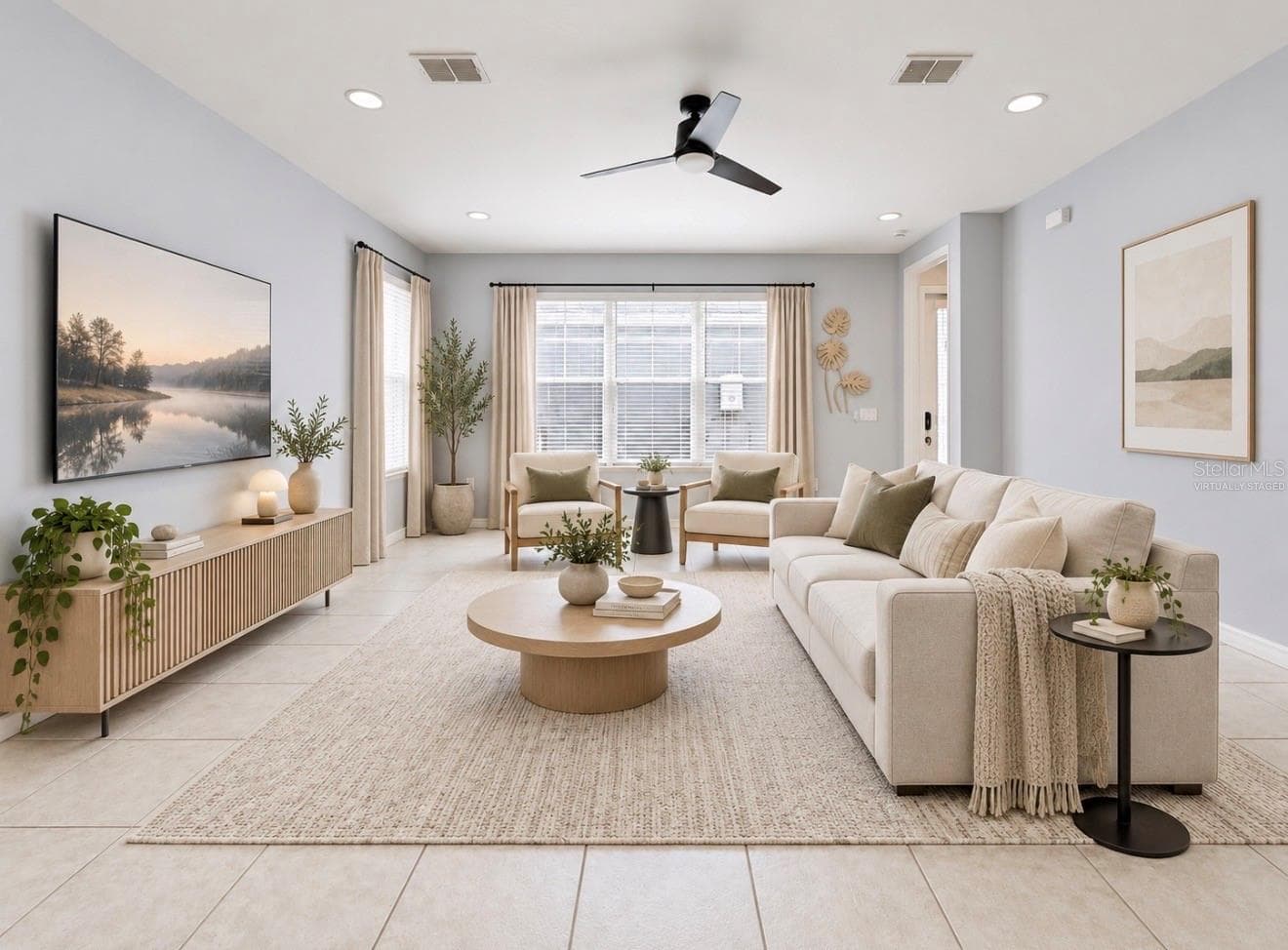Family Room, Virtually Staged - 6273 CAMINO DR, APOLLO BEACH