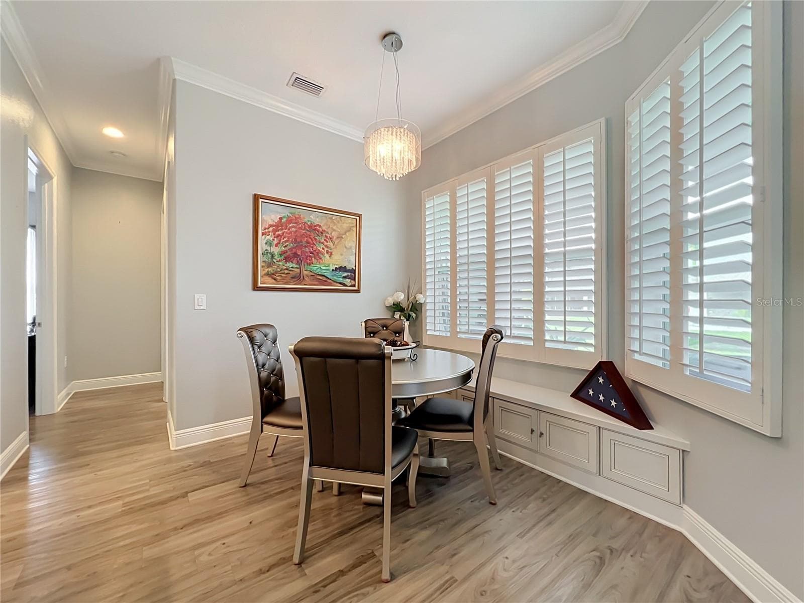 Eat-in space with Build-in storage banquet - 2595 JOLENA DR, MELBOURNE