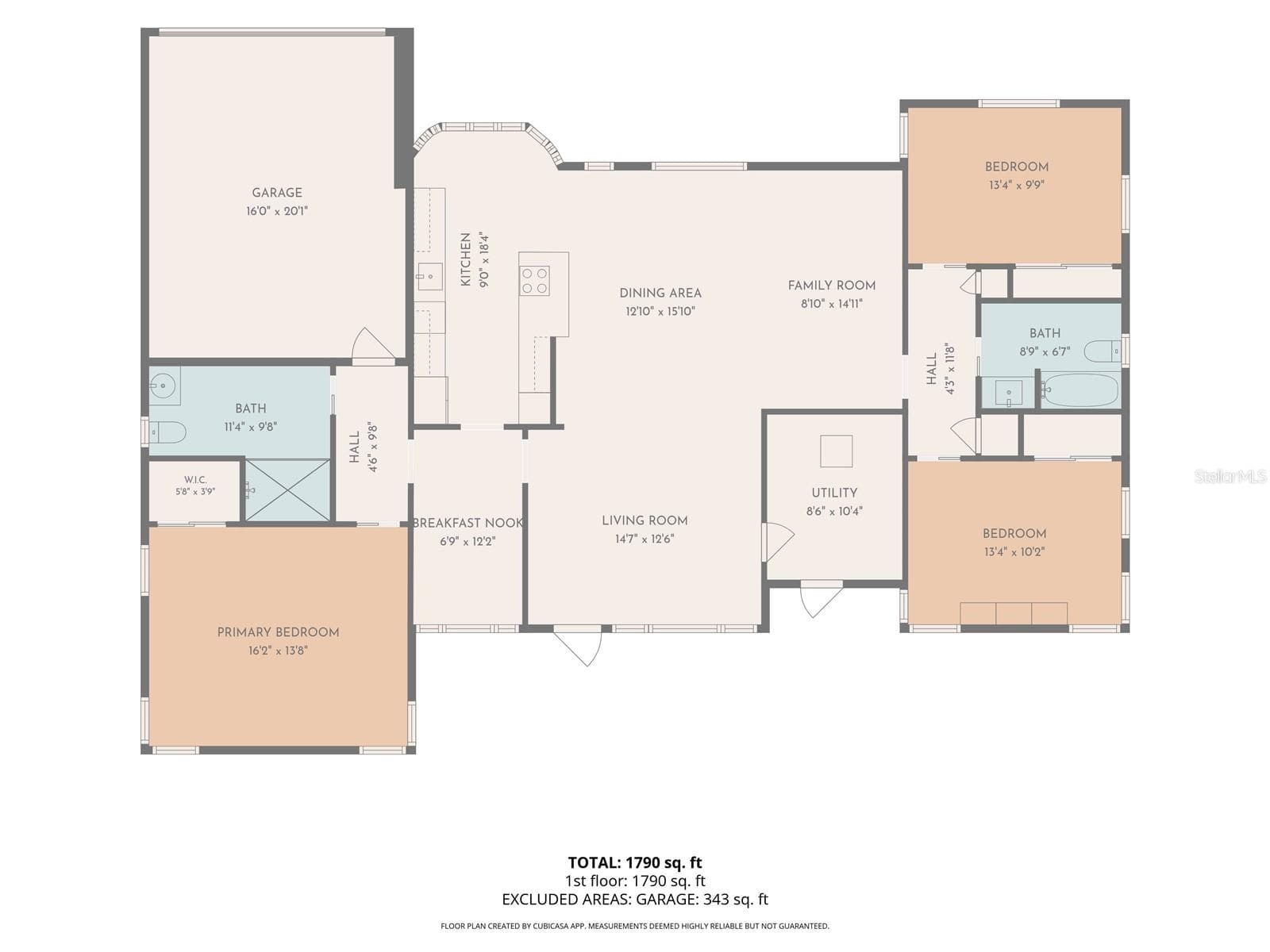Floor Plan (top is facing West/River - bottom is facing East) - 7204 GRAND BLVD, NEW PORT RICHEY