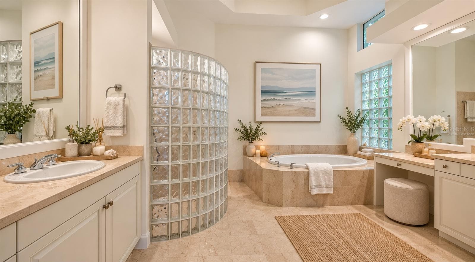 Virtually Staged primary bath - 3617 FAIR OAKS PL, LONGBOAT KEY