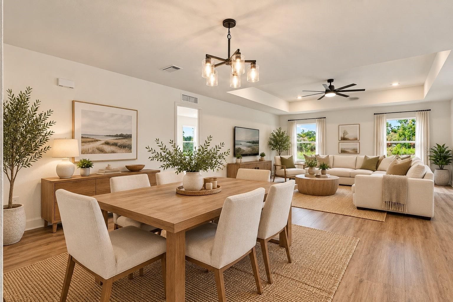 Virtually stagedDining room/Living room combo - 13041 SCISSORBILL AVE, WEEKI WACHEE