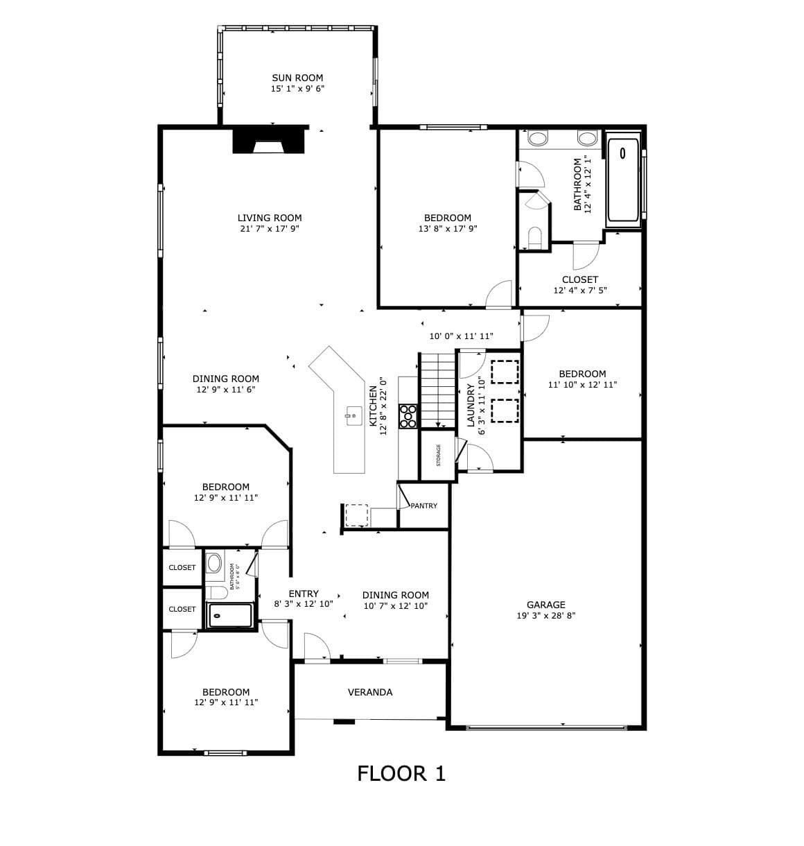 Main Level Floor Plan - 3467 Calico Branch Road, Indian Land