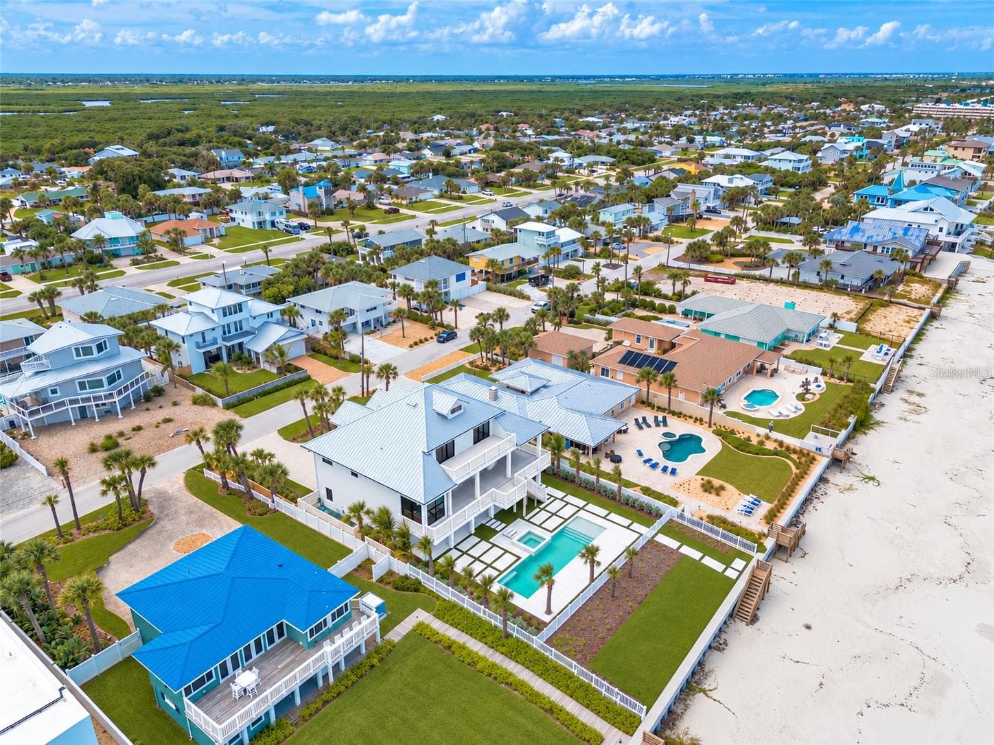 Aerial 80 Linear Ft Seawall - 4643 VAN KLEECK DR, NEW SMYRNA BEACH