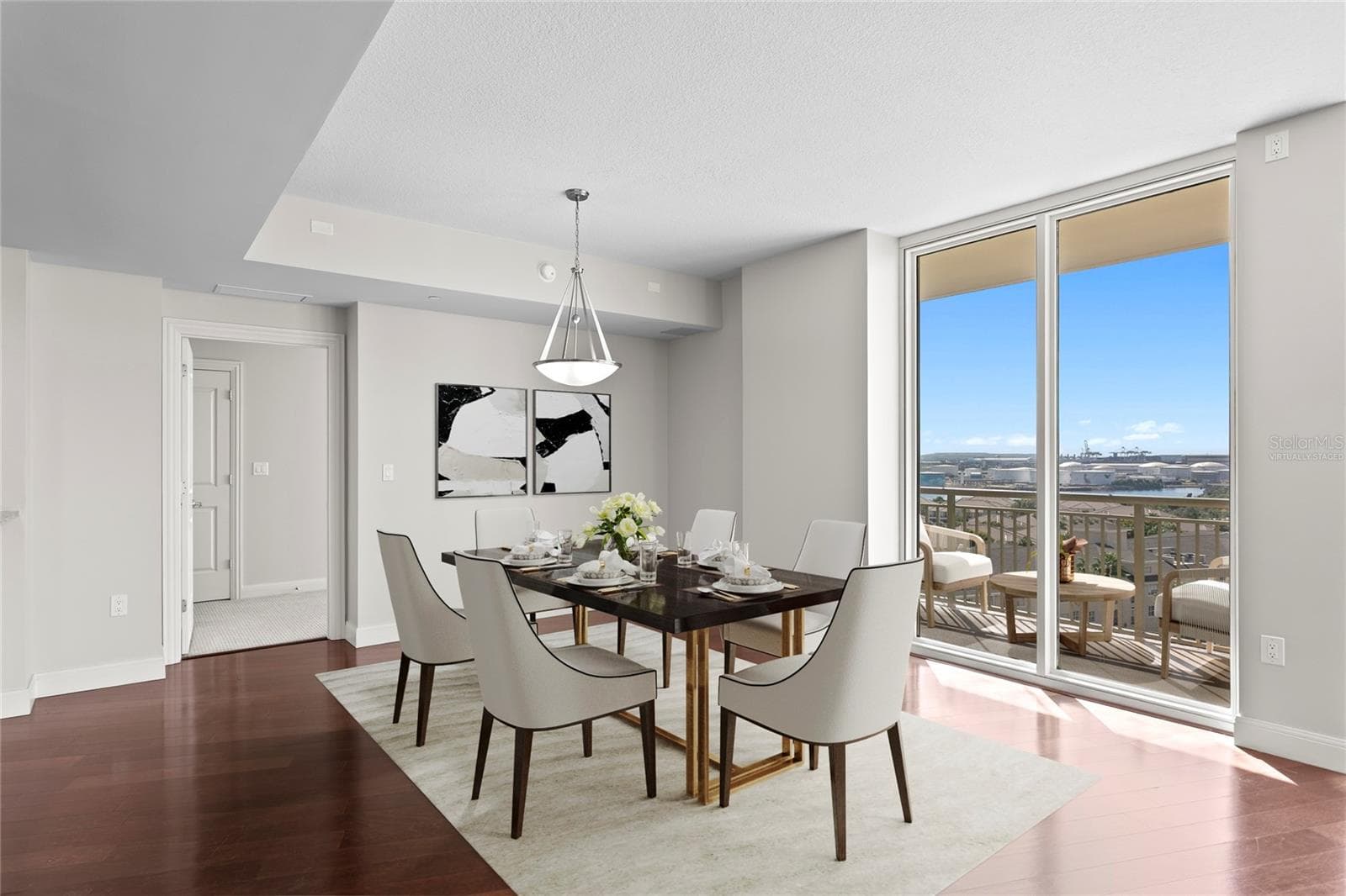 Virtually staged dining room - 450 KNIGHTS RUN AVE #1004, TAMPA