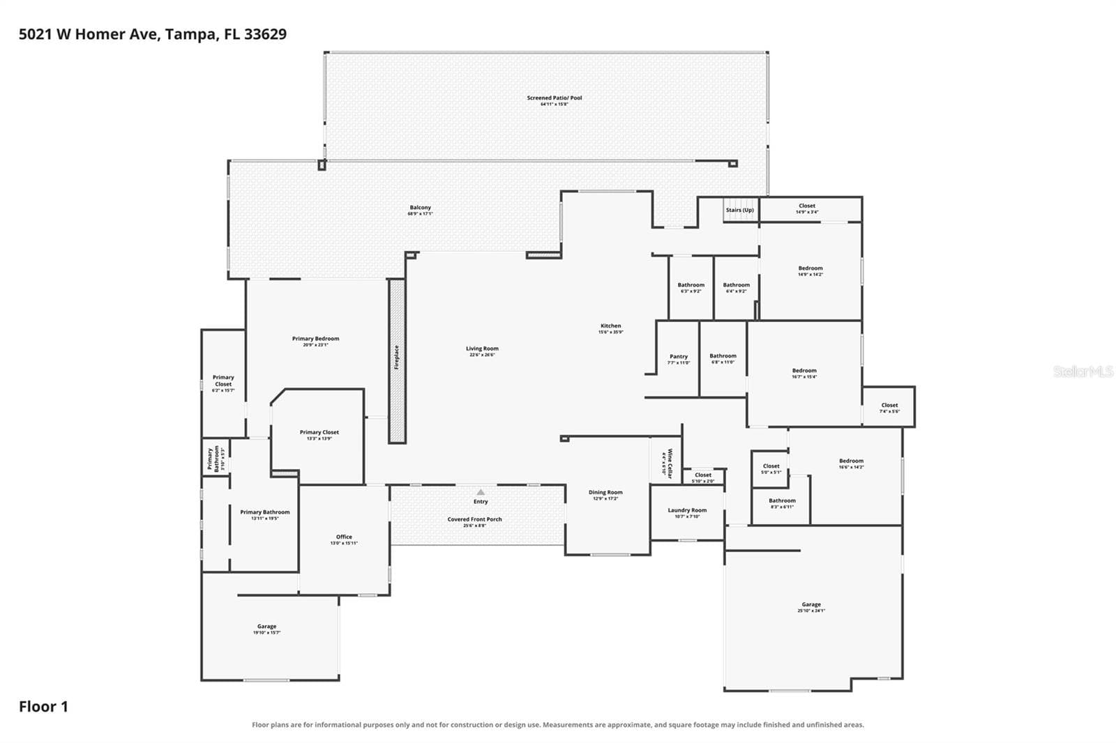 Floorplan, 1st floor - 5021 W HOMER AVE, TAMPA