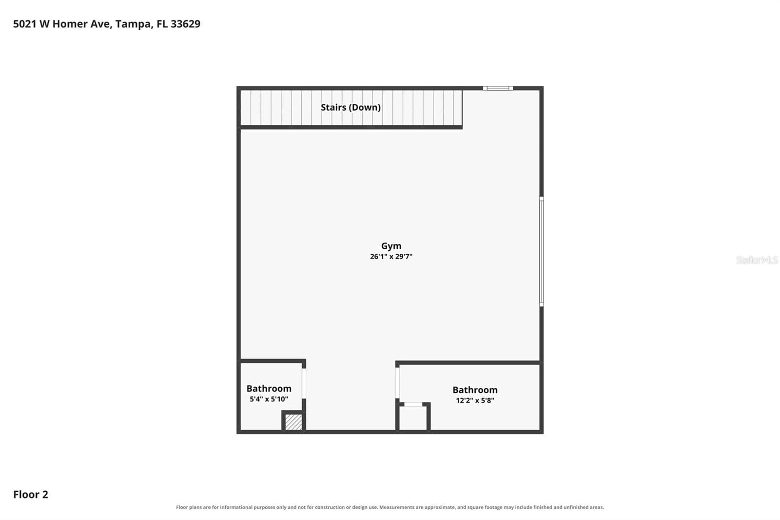 Floorplan, 2nd floor - 5021 W HOMER AVE, TAMPA