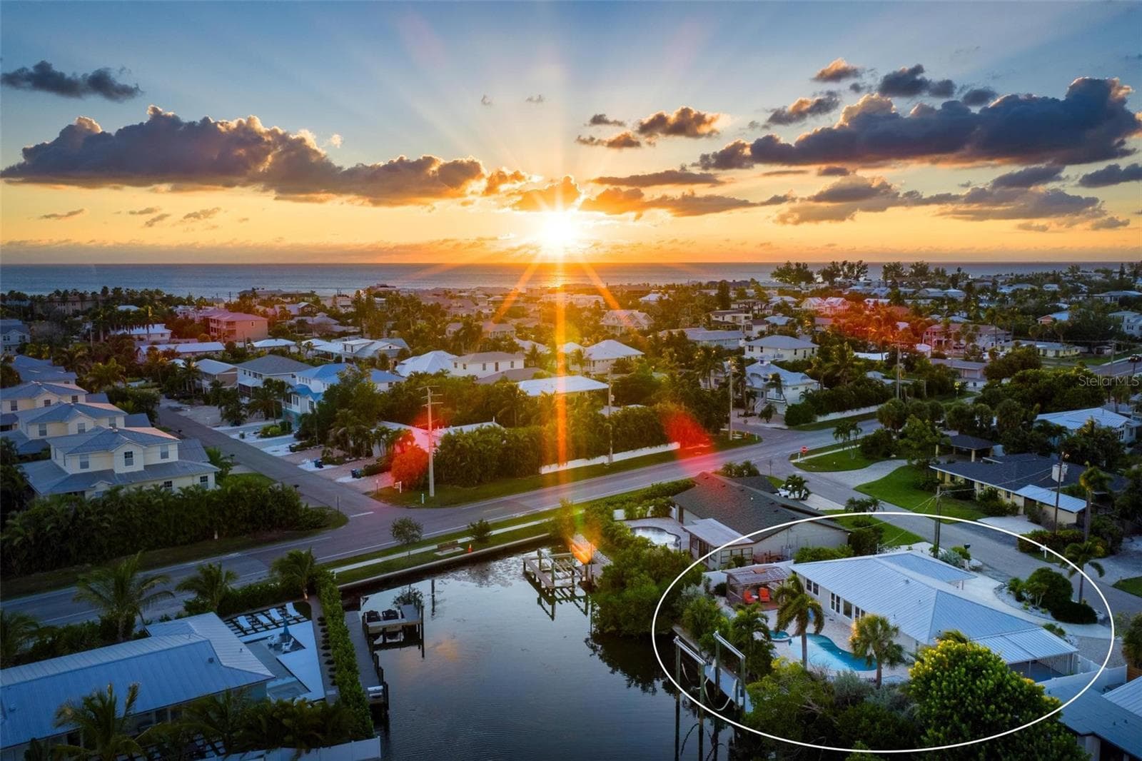 Aerial views to the west and the Gulf of Mexico. - 503 65TH ST, HOLMES BEACH