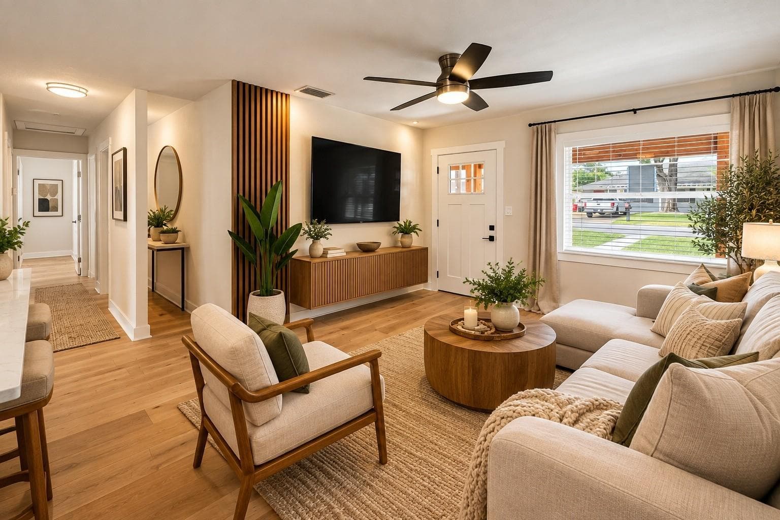 Front Living Room Virtual Staged - 4232 W BAY VIEW AVE, TAMPA