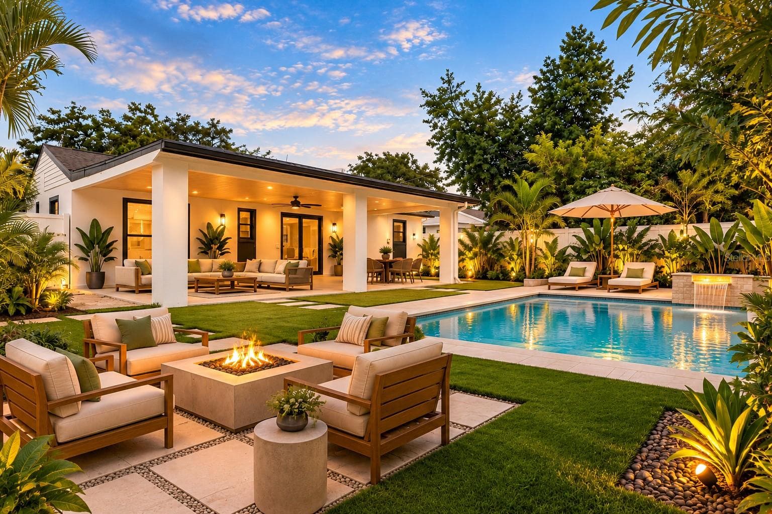 Virtually Stage Backyard and Pool - 4232 W BAY VIEW AVE, TAMPA