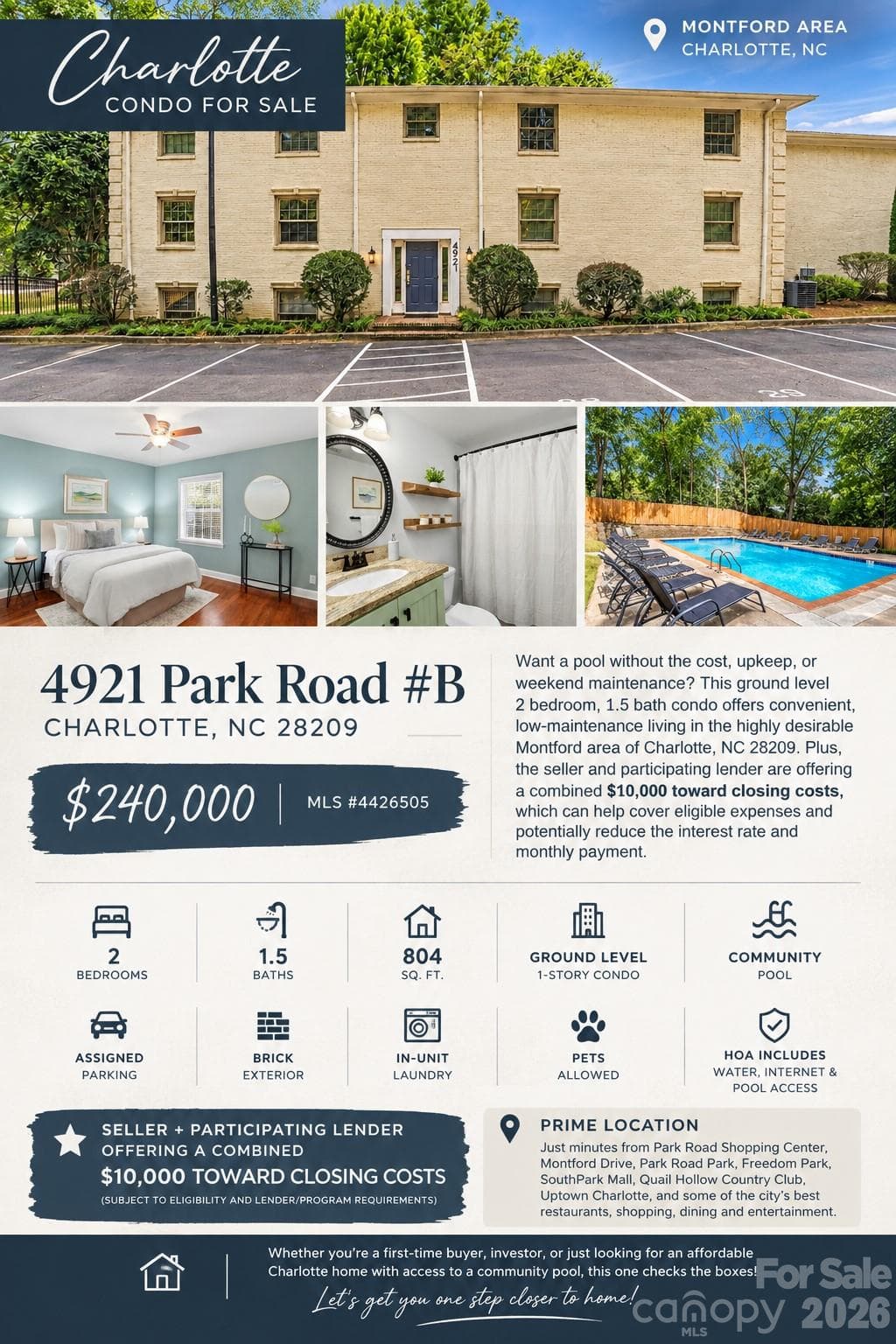 Condominium at 4921 Park Road, Charlotte, photo 2 of 26