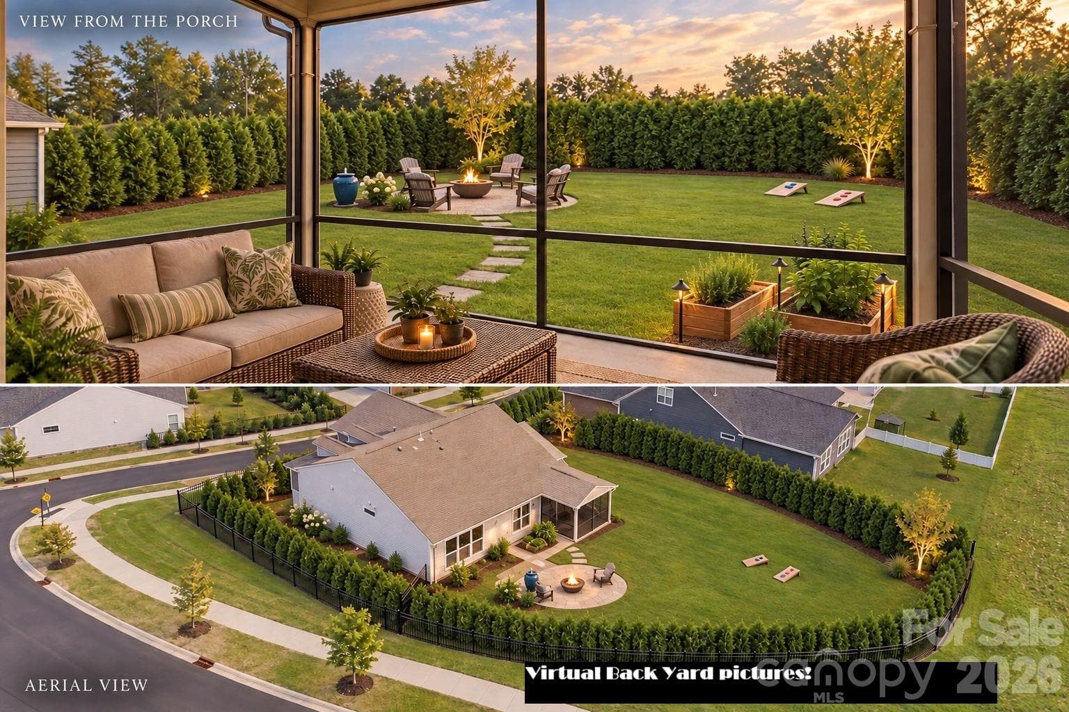 Virual Backyard design - 13704 Berkley Avenue, Huntersville