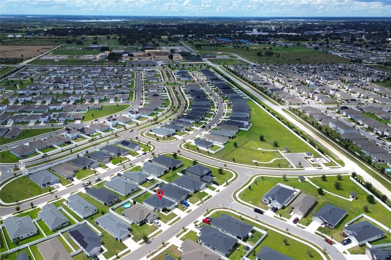 AERIAL VIEW OF NEIGBORHOOD. - 2014 DEXTER ST, HAINES CITY