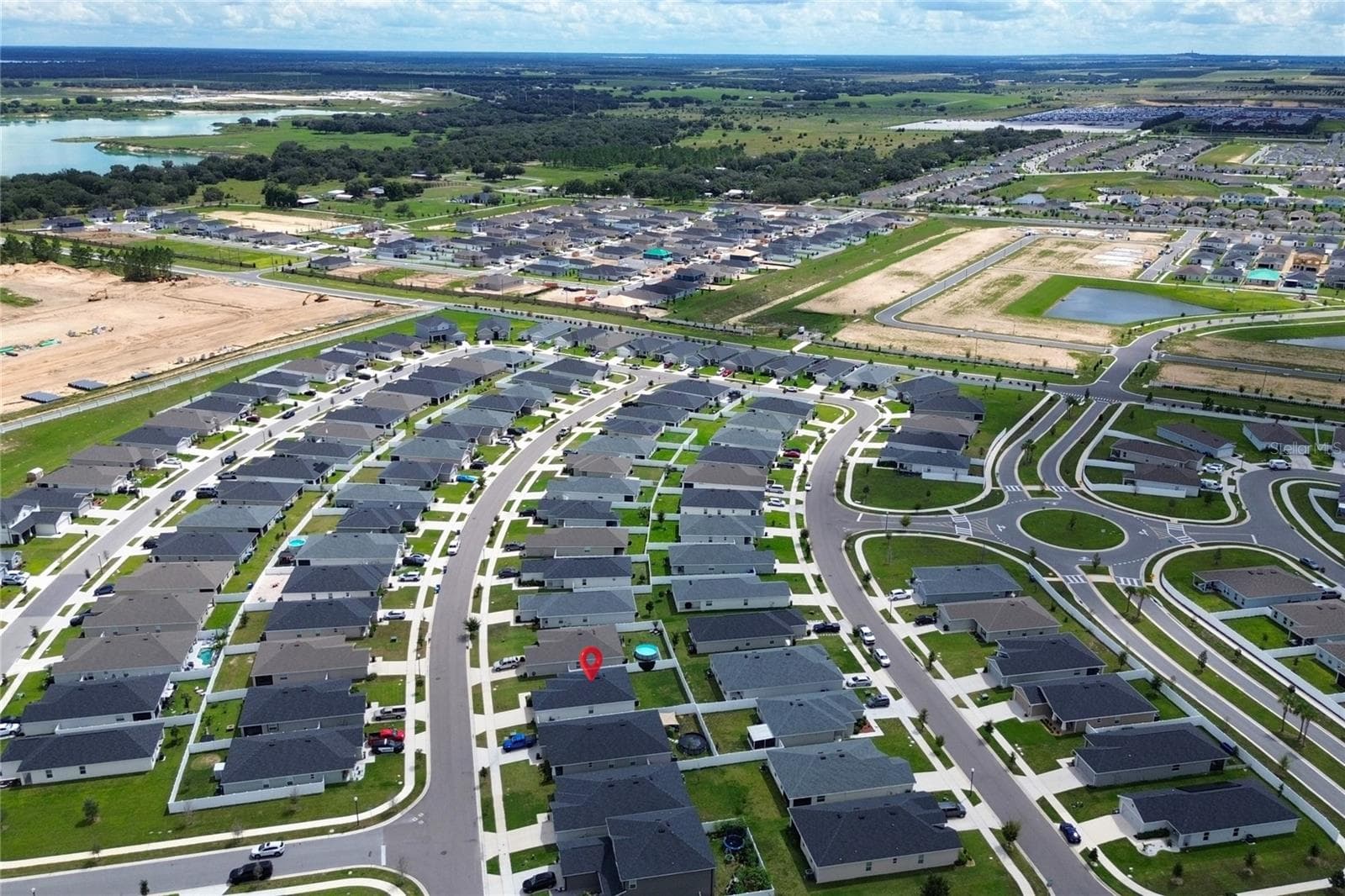AERIAL VIEW FROM RIGHT SIDE. - 2014 DEXTER ST, HAINES CITY