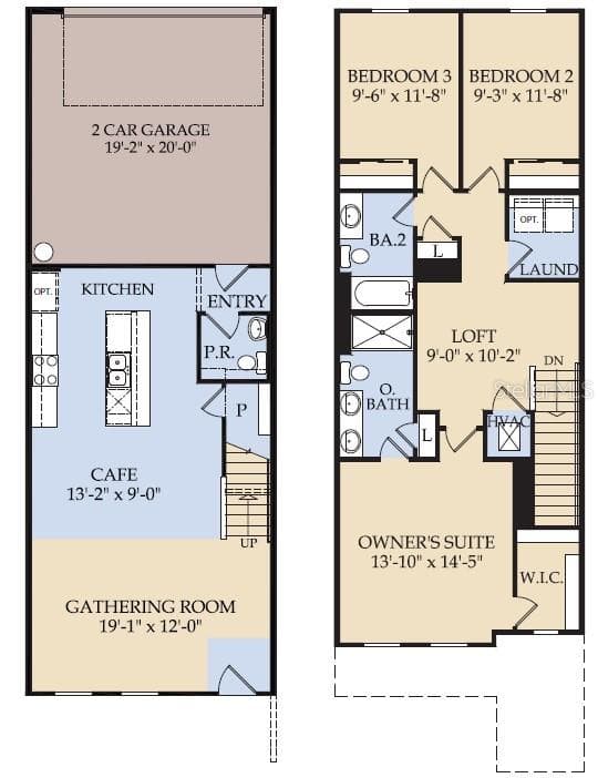 Floor Plan - Floor One Floor Plan - Floor Two - 7888 EMERALD PALM STREET, ORLANDO