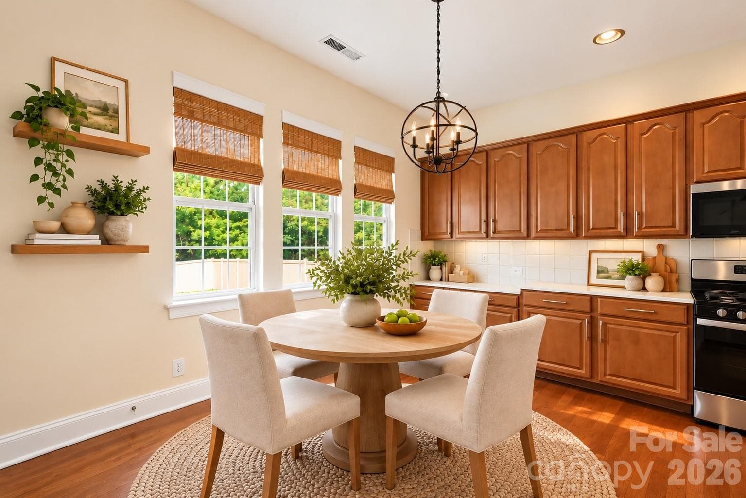 Virtual staged breakfast room - 10431 Alvarado Way, Charlotte