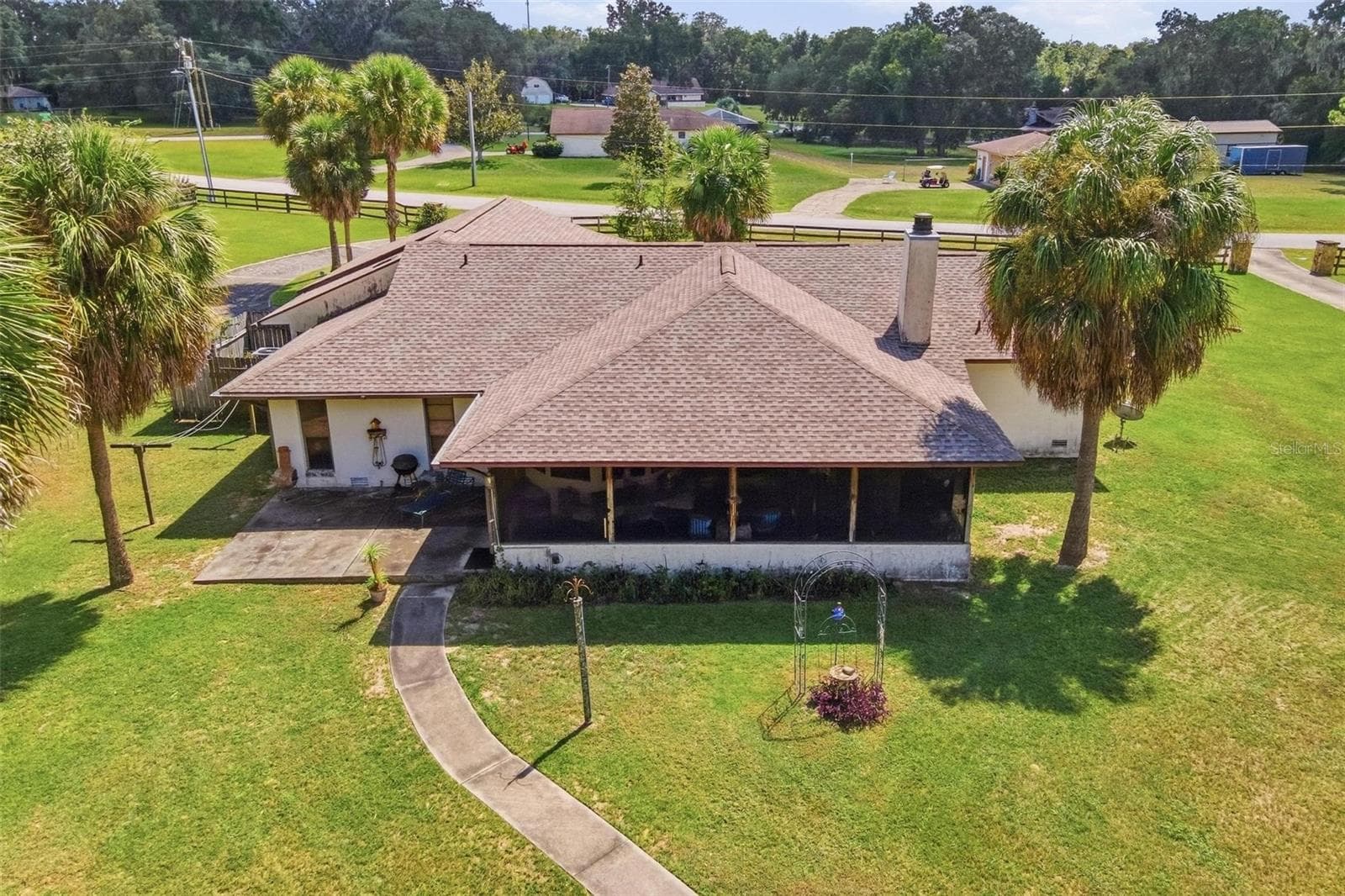 Ariel of back of main home. - 10131 SE 170TH LN, SUMMERFIELD
