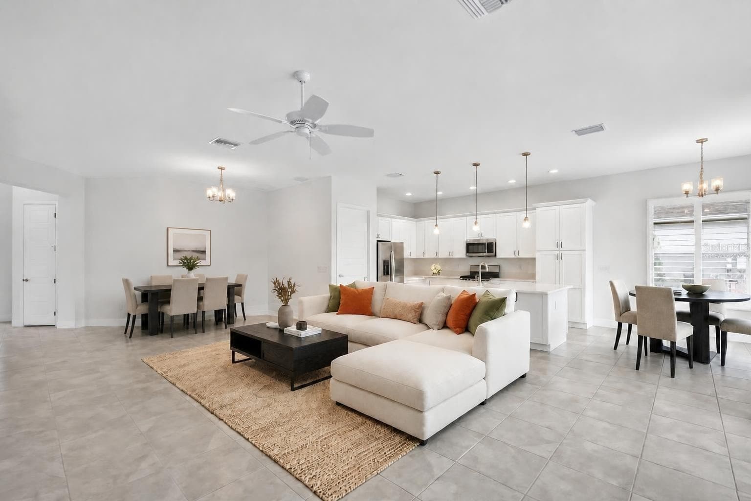 Living and Dining-Virtually Staged - 654 SHIVERS LOOP, THE VILLAGES