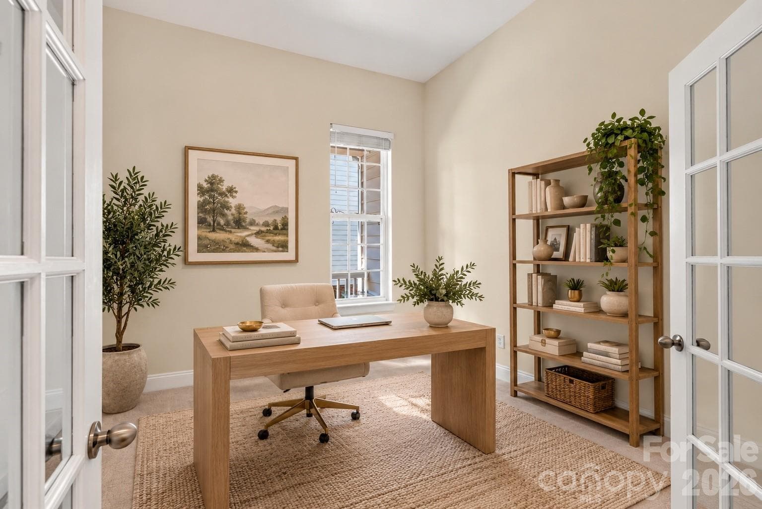 Virtually staged staged office - 10431 Alvarado Way, Charlotte