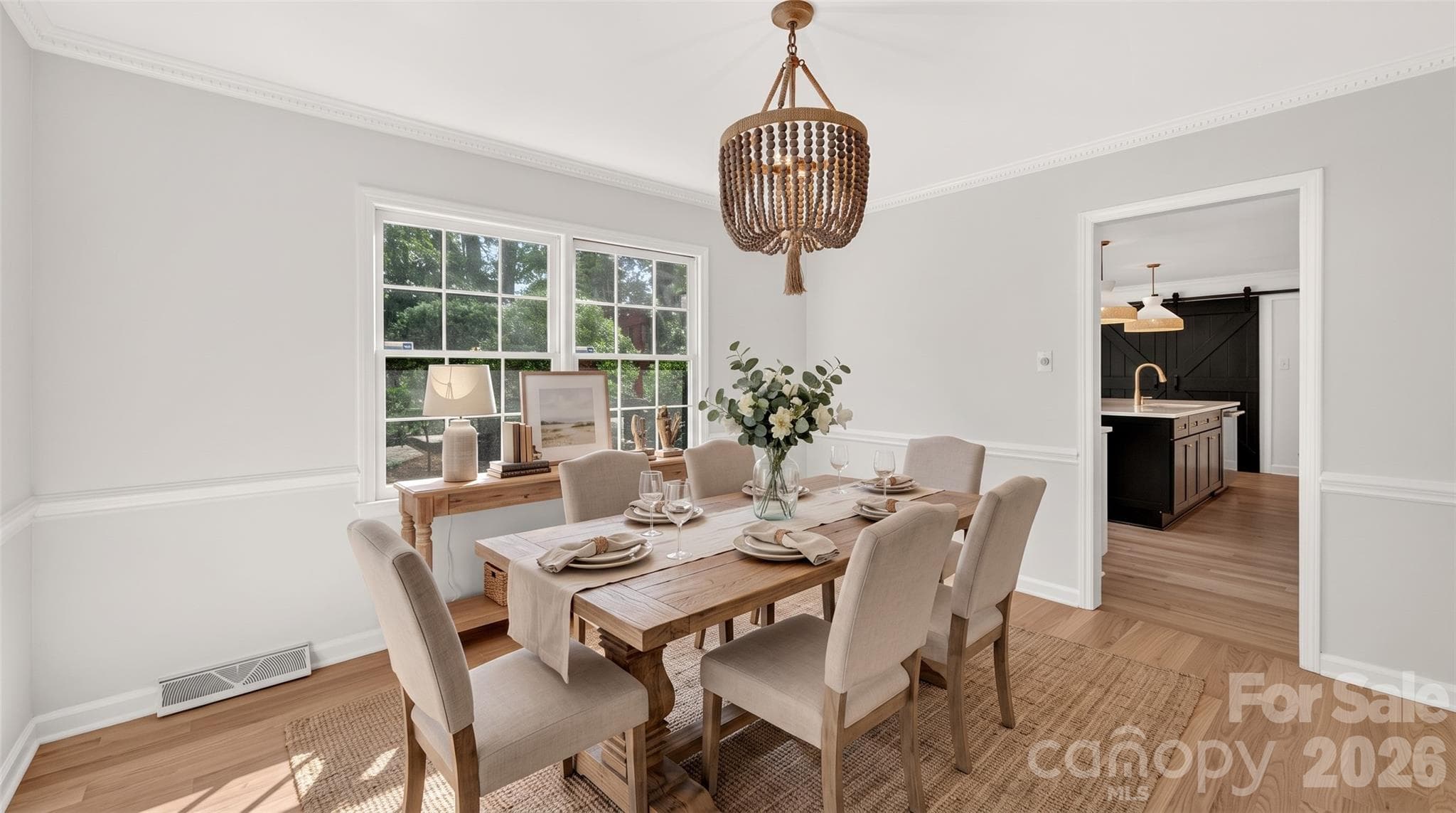 Virtually Staged Dining Room - 4509 Mullens Ford Road, Charlotte