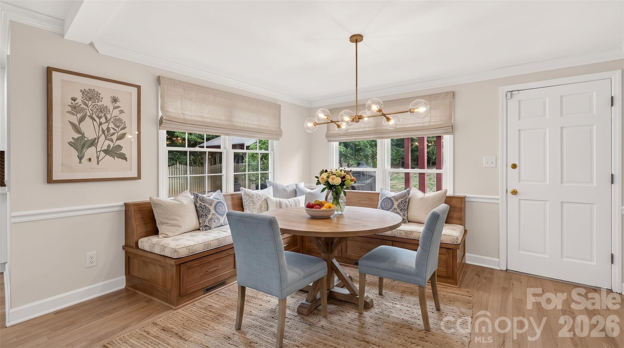 Virtually Staged Breakfast Nook - 4509 Mullens Ford Road, Charlotte