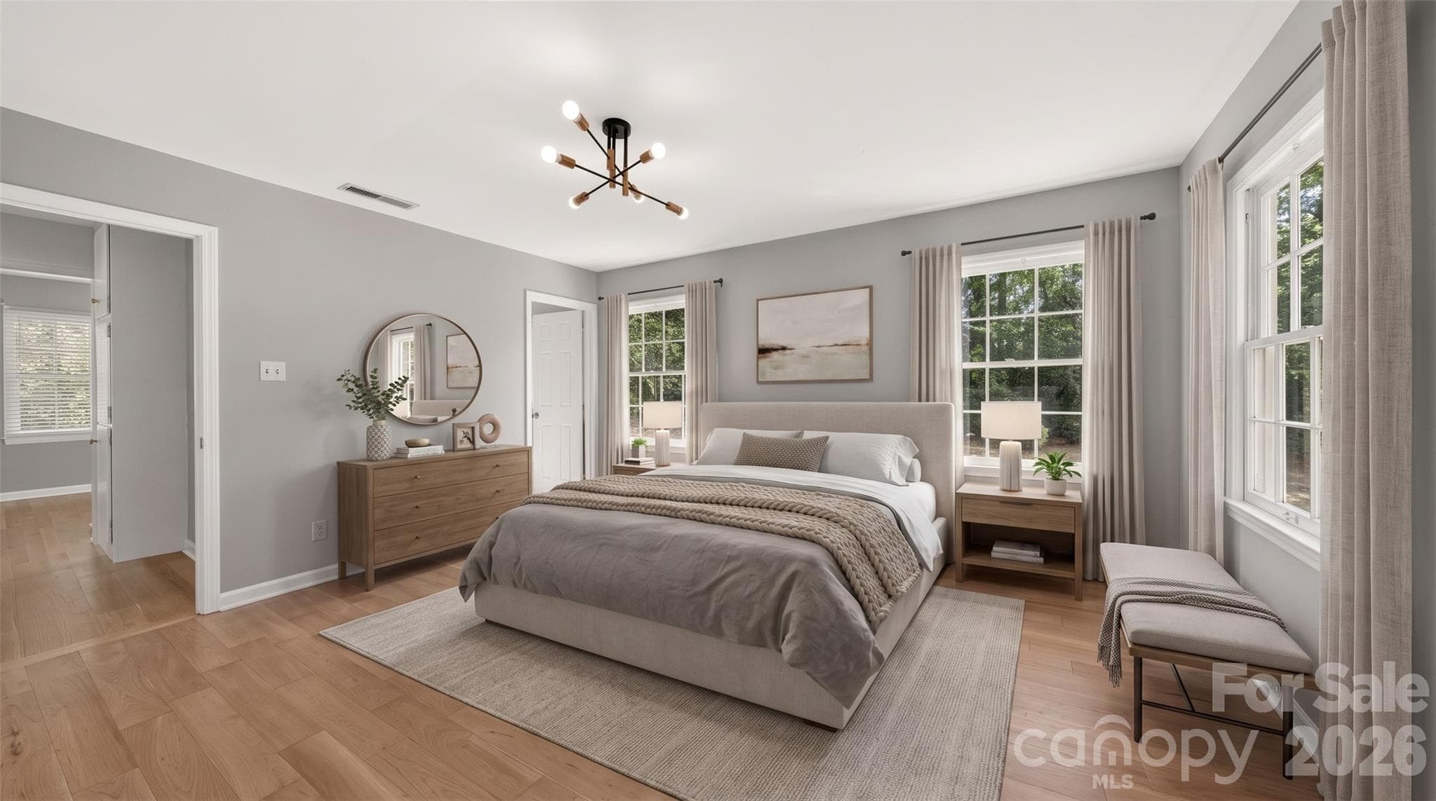 Virtually Staged Bedroom 4 - 4509 Mullens Ford Road, Charlotte