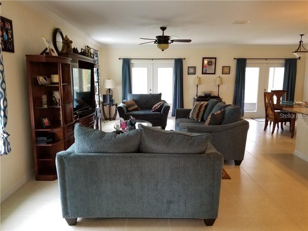 living room view to french doors - 2125 AMOR WAY, LEESBURG