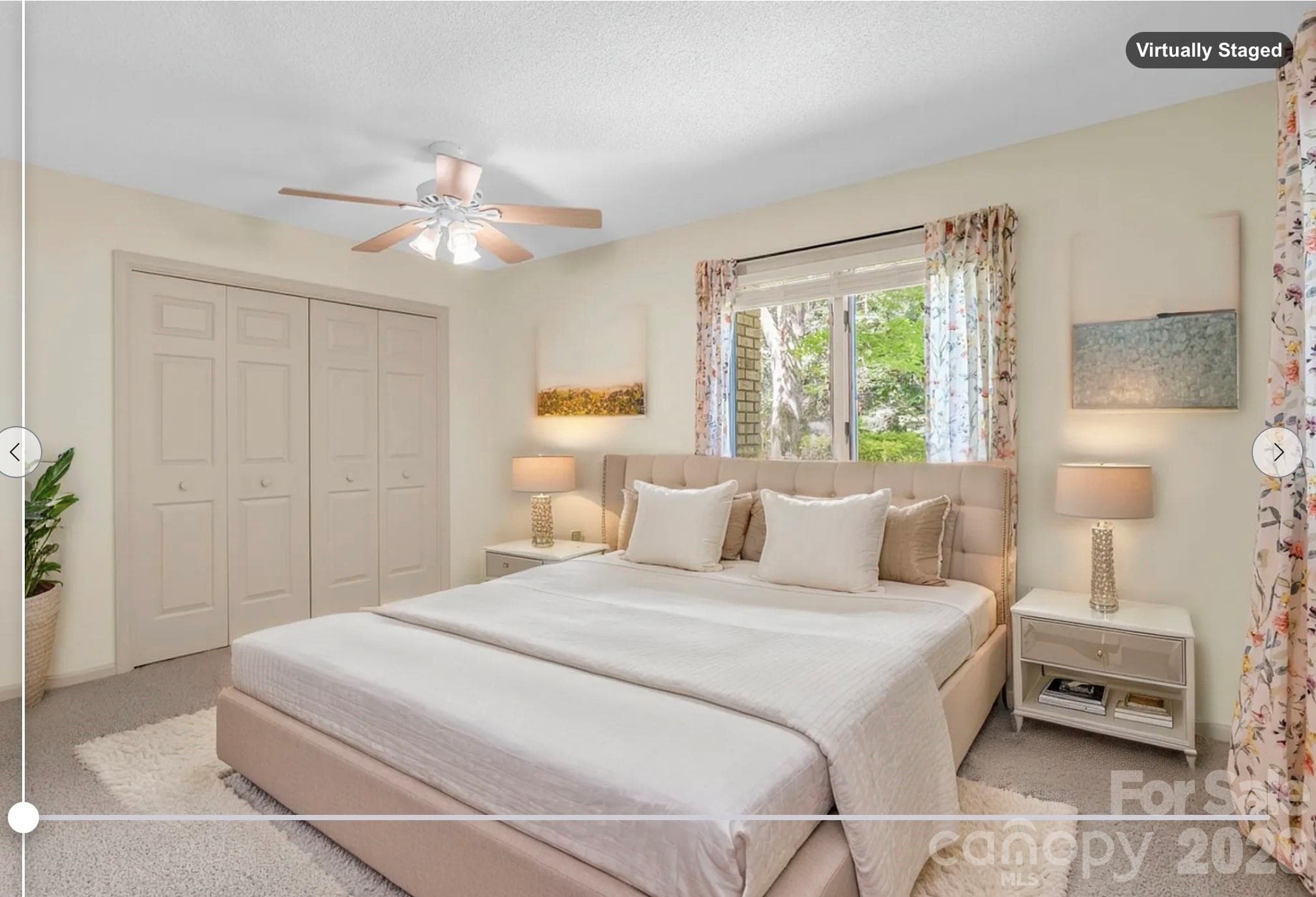 virtually staged - Main Level Guest Bedroom with en suite bath - 115 Woodhaven Drive, Hendersonville