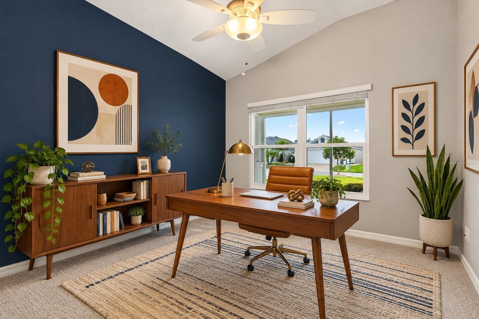 Bedroom 3 Front Room as an Office Virtually Staged - 5805 CAMDYN CT, THE VILLAGES